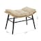 Manhattan Comfort Benson 3-Piece Patio Rocking Chair with Ottoman and Table  in Cream OD-CV024-CR - alternate 6